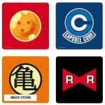 dragon ball set coasters symbols