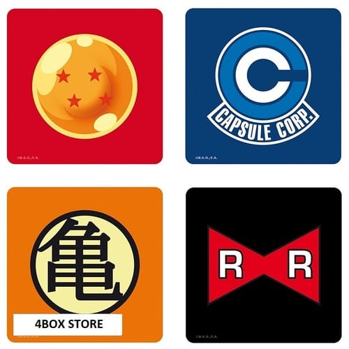 dragon ball set coasters symbols
