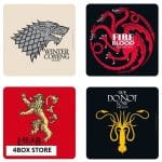 game of thrones set coasters houses