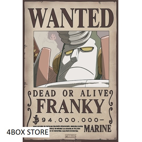 one piece poster wanted franky newcm