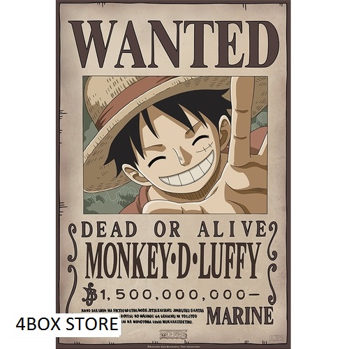one piece poster wanted luffy new cm