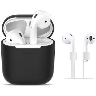 Tech Protect Iconset με Earphone Strap για Apple Airpods   Black