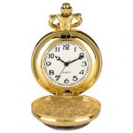 Luxury The Little Prince Quartz Pocket Watch Fox Rose Pattern Necklace Pendant Gifts for Men Women