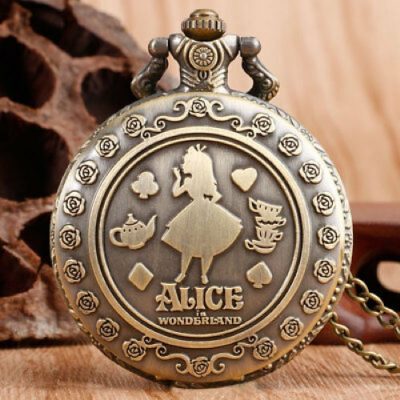 Vintage Alice in Wonderland Flower Girl Women Quartz