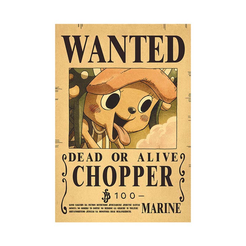 Anime Luffy Gear 5 One Pieces Bounty Wanted Posters 4 Emperors Law Kid Figures Vintage Living.jpg 640x640 (14)