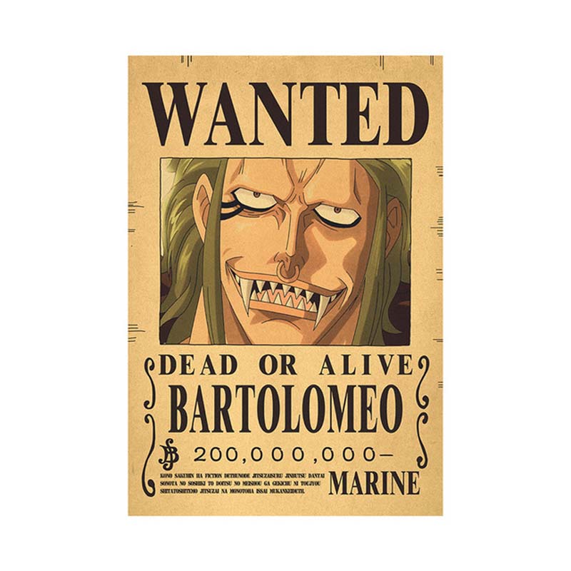 Anime Luffy Gear 5 One Pieces Bounty Wanted Posters 4 Emperors Law Kid Figures Vintage Living.jpg 640x640 (19)