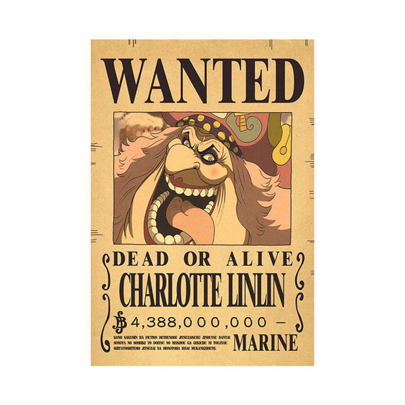 Anime Luffy Gear 5 One Pieces Bounty Wanted Posters 4 Emperors Law Kid Figures Vintage Living.jpg 640x640 (20)
