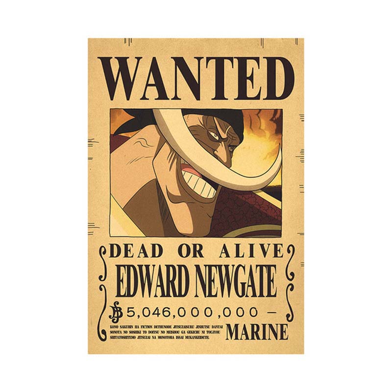 Anime Luffy Gear 5 One Pieces Bounty Wanted Posters 4 Emperors Law Kid Figures Vintage Living.jpg 640x640 (23)