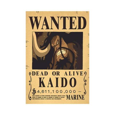 Anime Luffy Gear 5 One Pieces Bounty Wanted Posters 4 Emperors Law Kid Figures Vintage Living.jpg 640x640 (24)