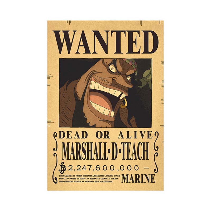 Anime Luffy Gear 5 One Pieces Bounty Wanted Posters 4 Emperors Law Kid Figures Vintage Living.jpg 640x640 (26)