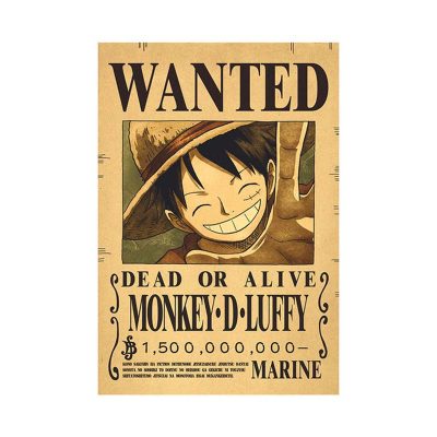 Anime Luffy Gear 5 One Pieces Bounty Wanted Posters 4 Emperors Law Kid Figures Vintage Living.jpg 640x640 (5)