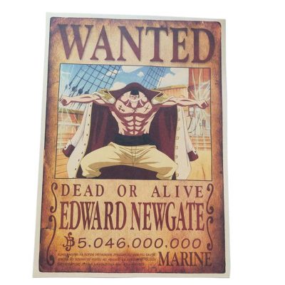 One Piece Wanter Poster Retro Anime Luffy Dead Or Alive Portrai Wall Sticker Home Decoration Accessories.jpg 640x640 (10)